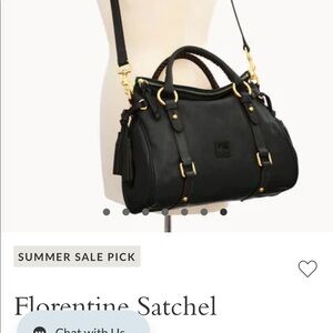 Dooney & Bourke Black Leather Florentine Satchel